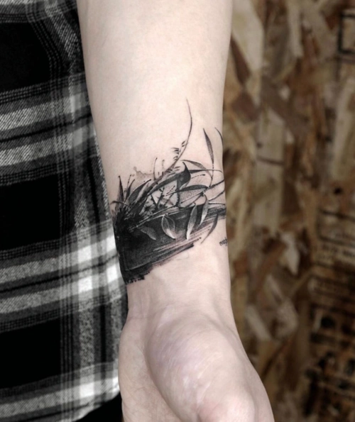 水墨手环纹身个性手环纹身设计2