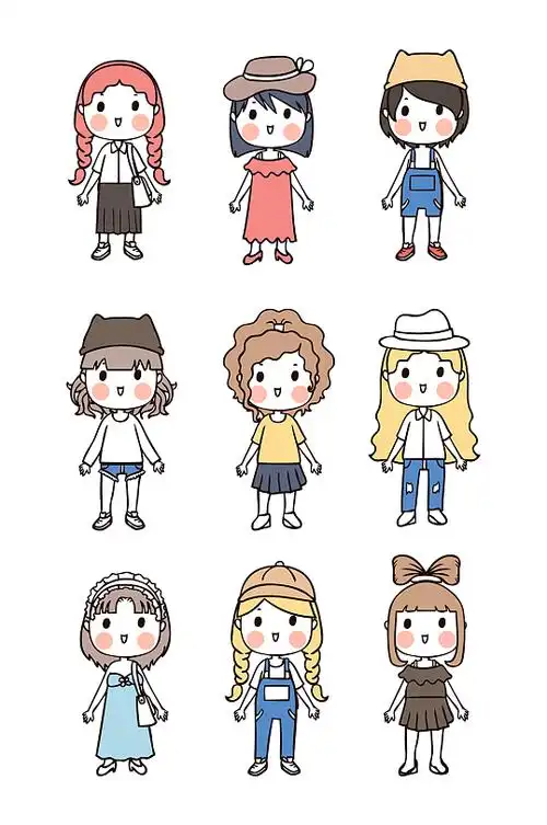 女性卡通人物图片-女性卡通人物素材下载-众图网