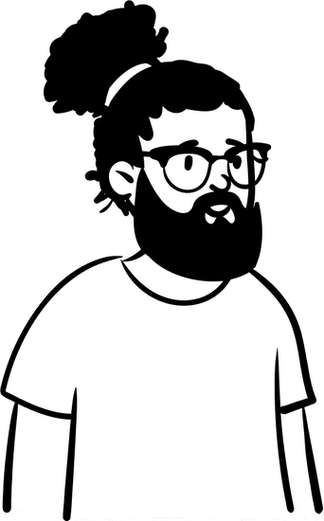 大胡子叔叔手绘插画