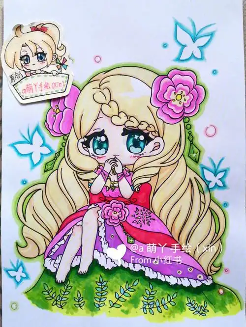 迷你世界叶罗丽灵公主简笔绘画画的日常教程