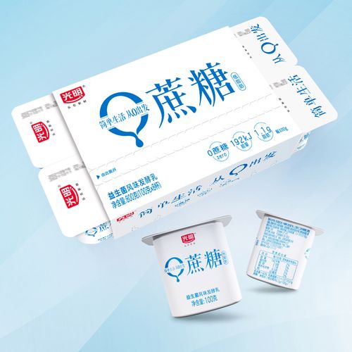 光明0蔗糖低脂肪无糖风味发酵乳木糖醇酸奶100g8杯