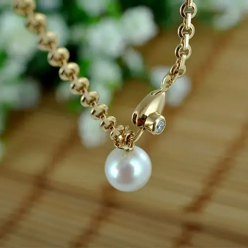 【中古】cartier/卡地亚 18k玫瑰金 珍珠镶钻 项链