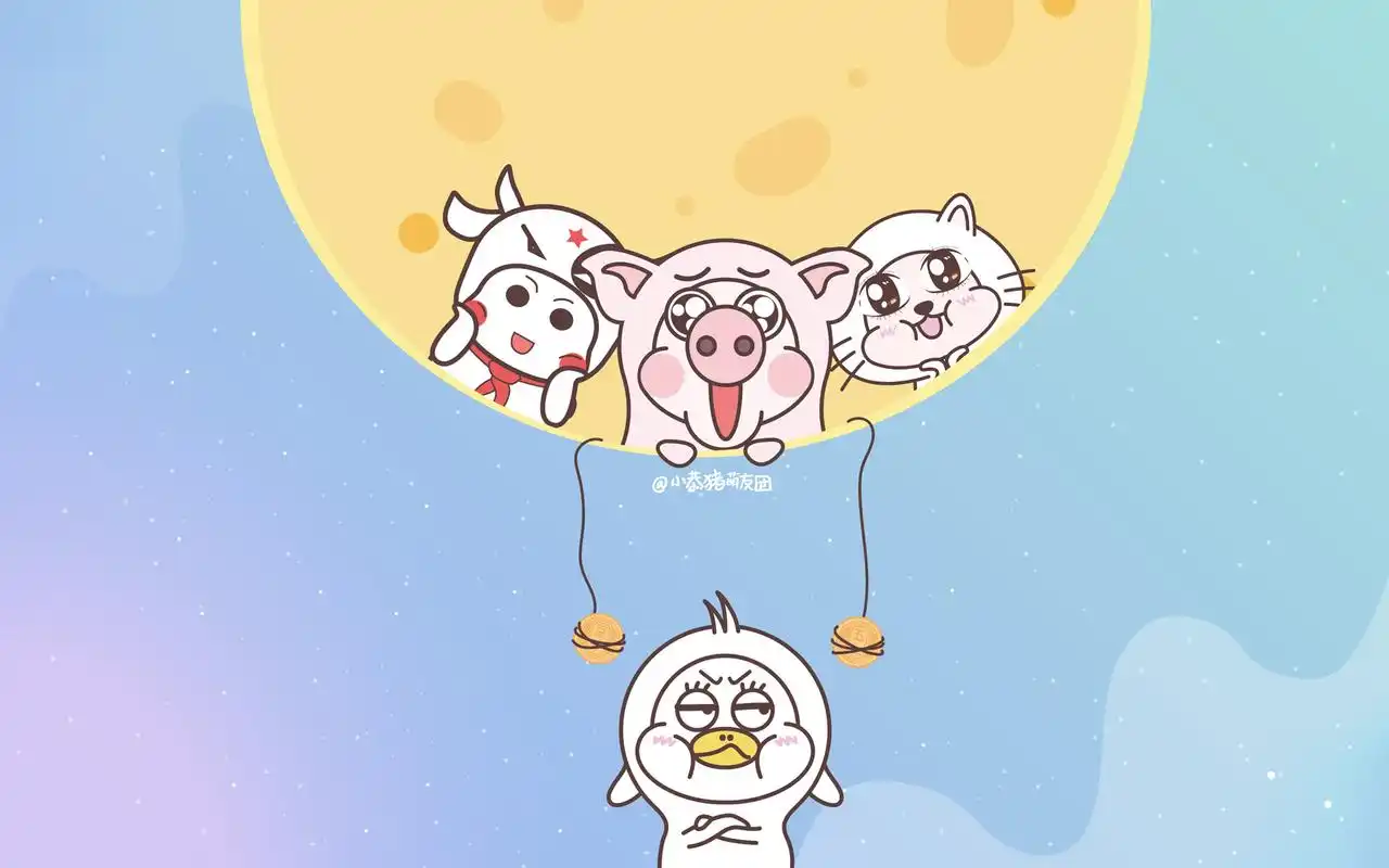 超可爱的小恭猪图片桌面壁纸_卡通动漫_壁纸下载_美桌网