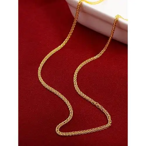 珠宝王国zbwg珠宝首饰黄金项链足金肖邦链配链男女款足金锁骨链足金