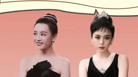 同样都是赫本风造型,把热巴和娜扎一对比,谁才是新疆第一美女?