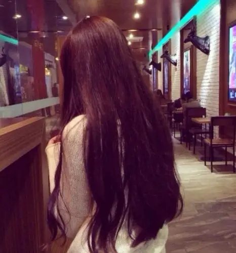 喜欢过腰长直发背影控