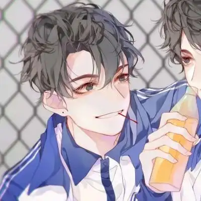 死党一左一右卡通头像