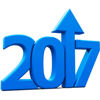 蓝色2017上升箭头