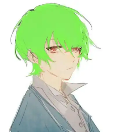 男头像蓝色头发