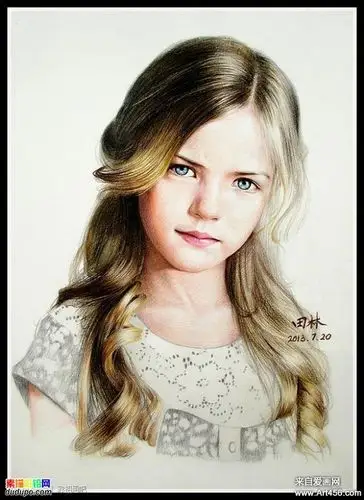 彩铅人物肖像画