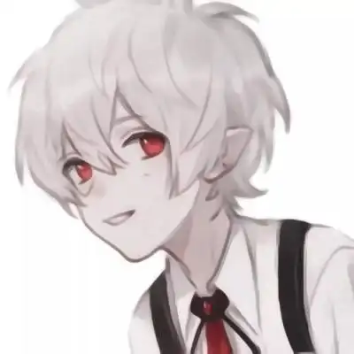 三季 白发赤瞳手绘男头_卡通动漫头像_我要个性网