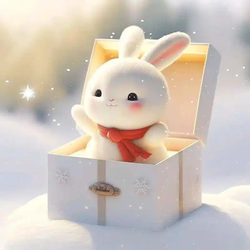 可爱呆萌新年兔子头像