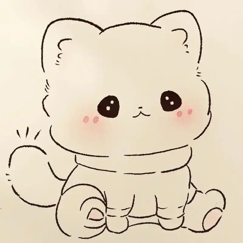 零基础简笔画教程,可爱小猫咪#画画#绘画#简笔画#可爱#热门 - 抖音