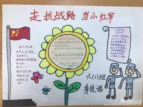 纪念红军小八路手抄报红军长征手抄报