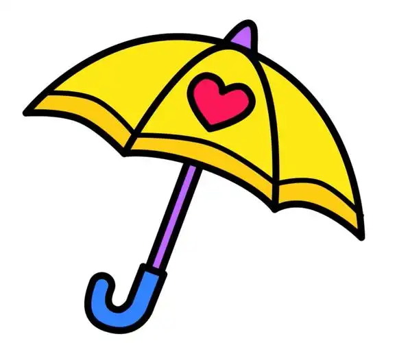 幼儿园简笔画教程绘制一把雨伞简单易学