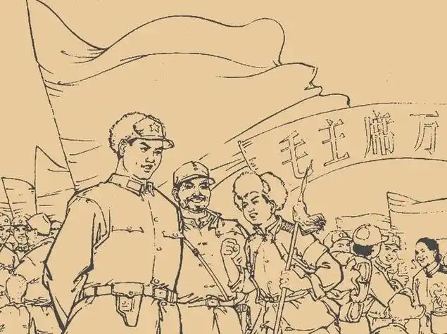 抗日军人儿童简笔画