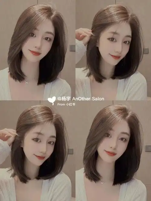 不挑脸型又好打理中发发型73减龄显脸小温柔