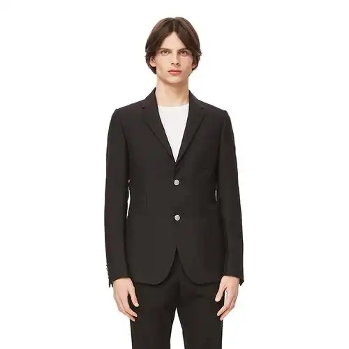 gucci古驰古驰黑色两粒扣修身男士西服西装368671