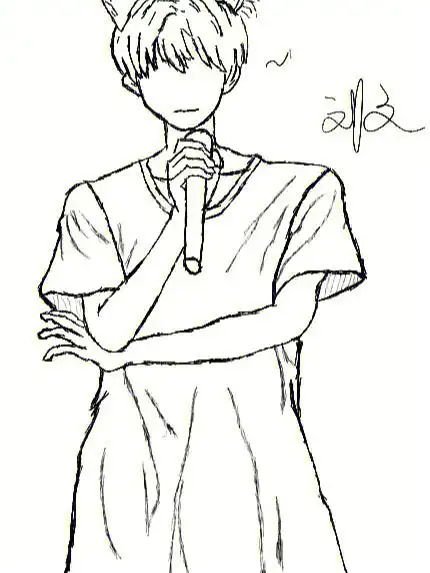 刘耀文照片线稿