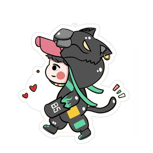 王一博钥匙扣小黑豹书包挂件街舞4亚克力钥匙扣耶啵周边同学礼物