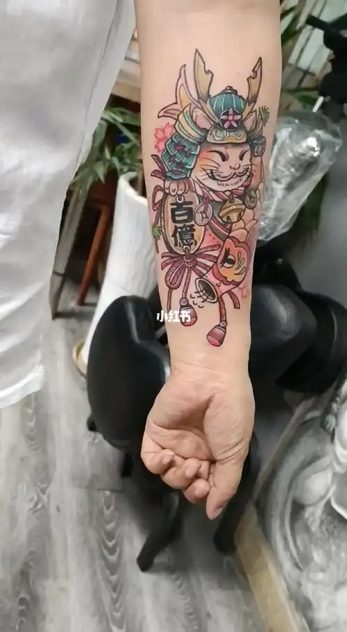 招财猫纹身