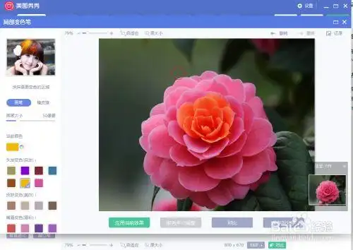 怎样在美图秀秀中给图片局部修改颜色