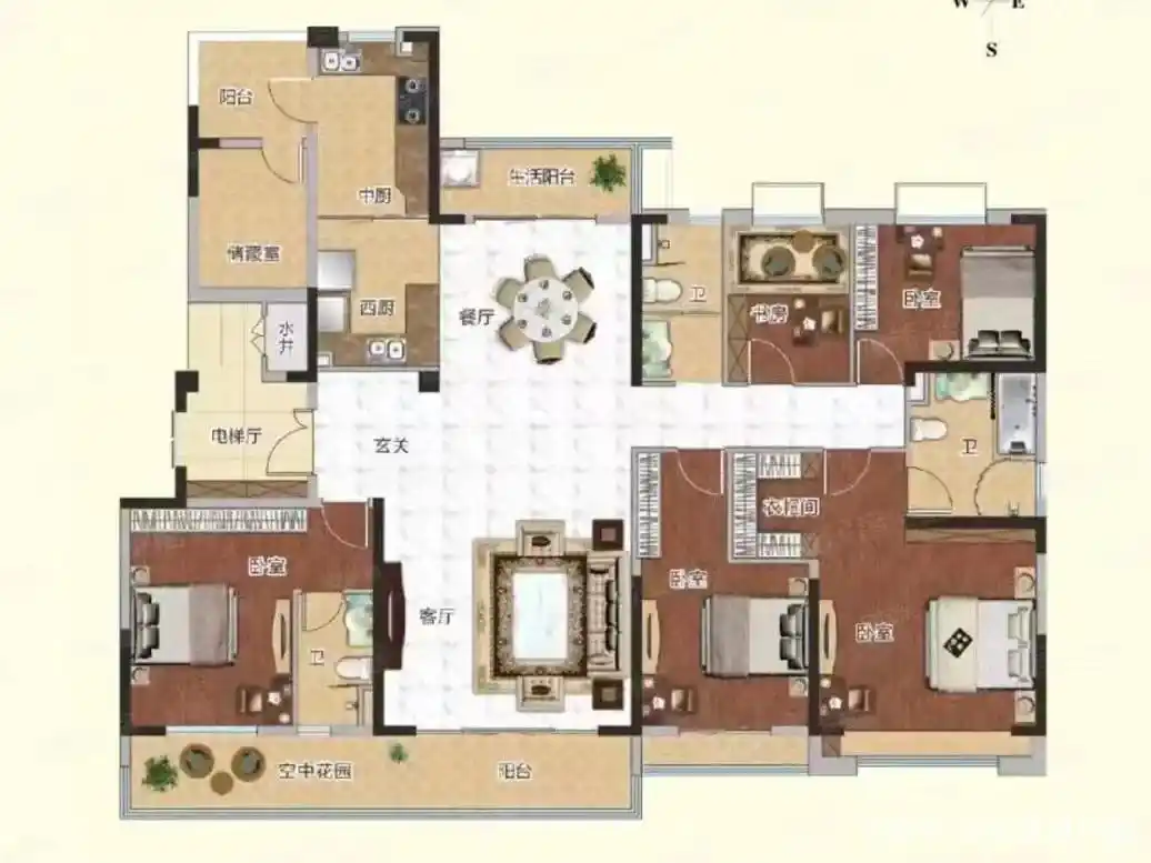 260平米大平层的正确打开方式,记住哦!