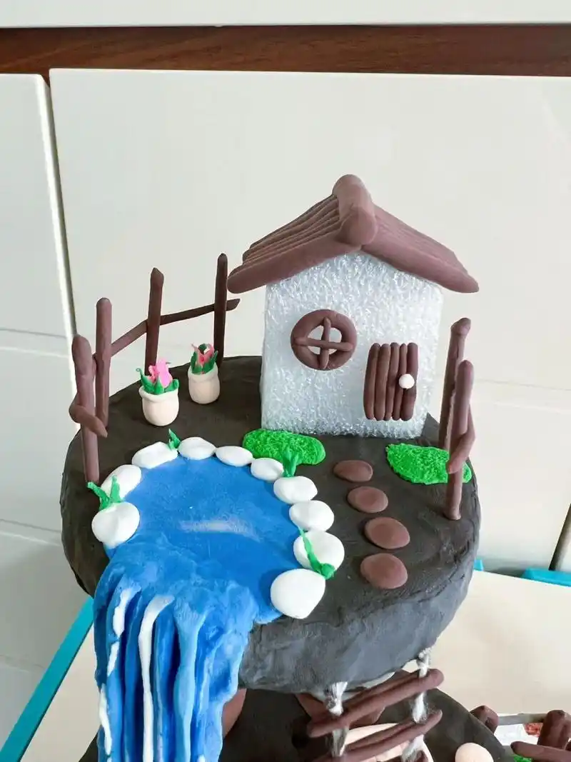 超轻粘土 手工微景观 森林小屋 森林场景 森林小屋 小木屋 林间小屋