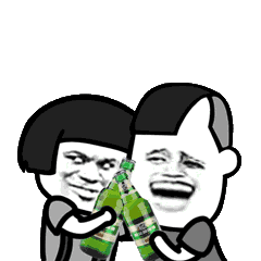金馆长喝酒蘑菇头酒瓶gif动图_动态图_表情包下载_soogif
