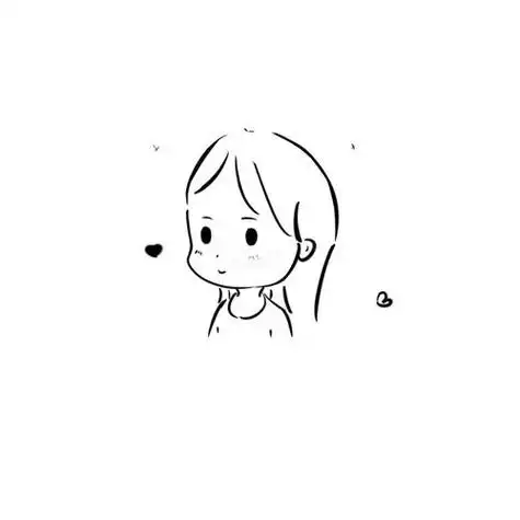 简笔黑白线条卡通头像手绘头像简笔画超级可爱萌萌哒可以定制手机壳