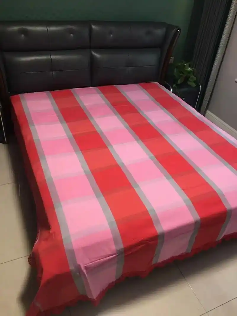 手工老粗布床单,你感觉那个漂亮呢 - 抖音