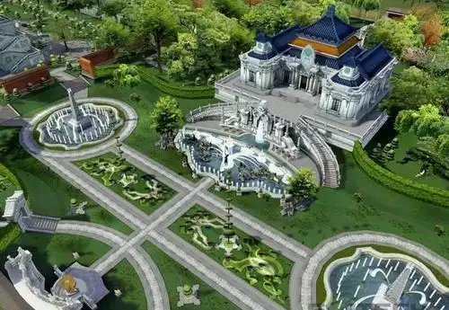 圆明园香妃寝宫3d复原,用十数根汉白玉当石柱,中西合璧极尽奢华