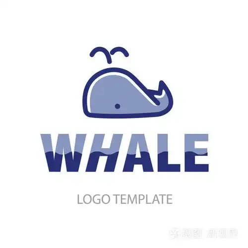 线性风格化绘制的鲸鱼