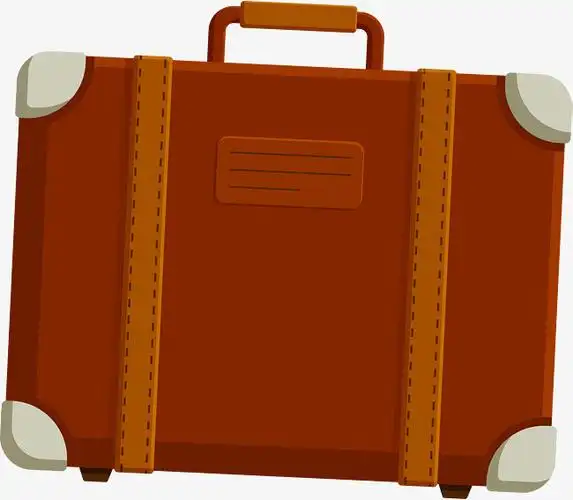 旅行箱卡通手提箱矢量图下载