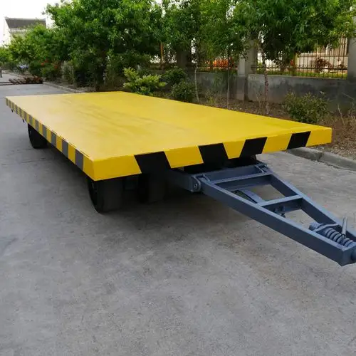 卓莱宏叉车牵引平板拖车 机场行李拖车直销