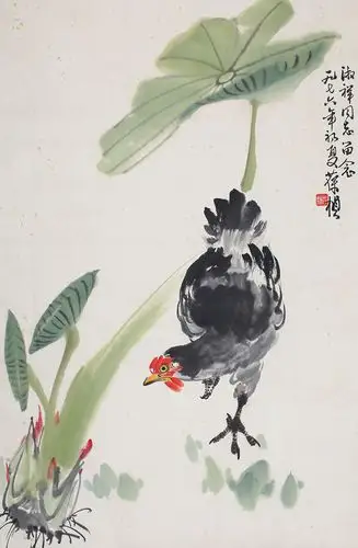 苏葆桢-鸡趣图拍卖预展,苏葆桢作品拍卖估价,四川泽川2014年夏季艺术