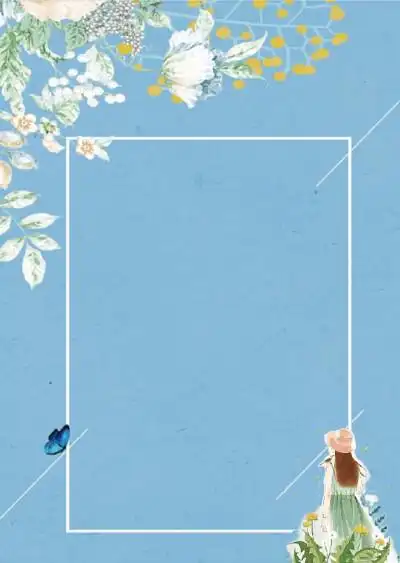 手绘海报卡通背景素材 无水印