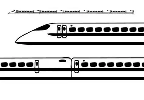 儿童简笔画和谐号火车
