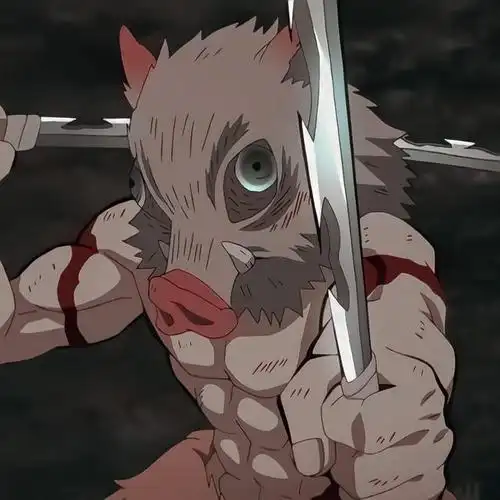 「第24期」动漫男头:鬼灭之刃 嘴平伊之助无水印男生头像