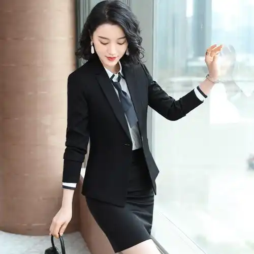 正装女套装大学生秋冬时尚西服西装韩版气质职业装职业女裤套装