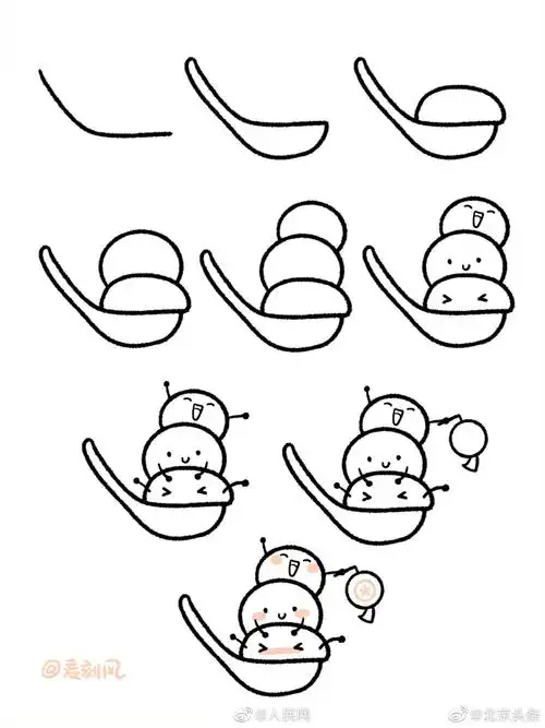 可可爱爱!小汤圆简笔画