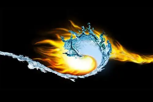 泰国老牌男歌手专辑一个像太极一样的水火图标