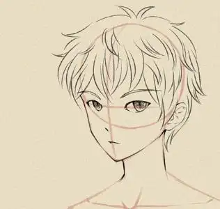 教你一步一步画漫画人脸帅气男