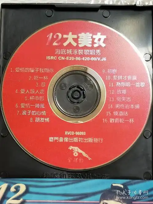 歌碟光盘《十二大美女》Ⅴcd单张光碟.收录16首歌曲.