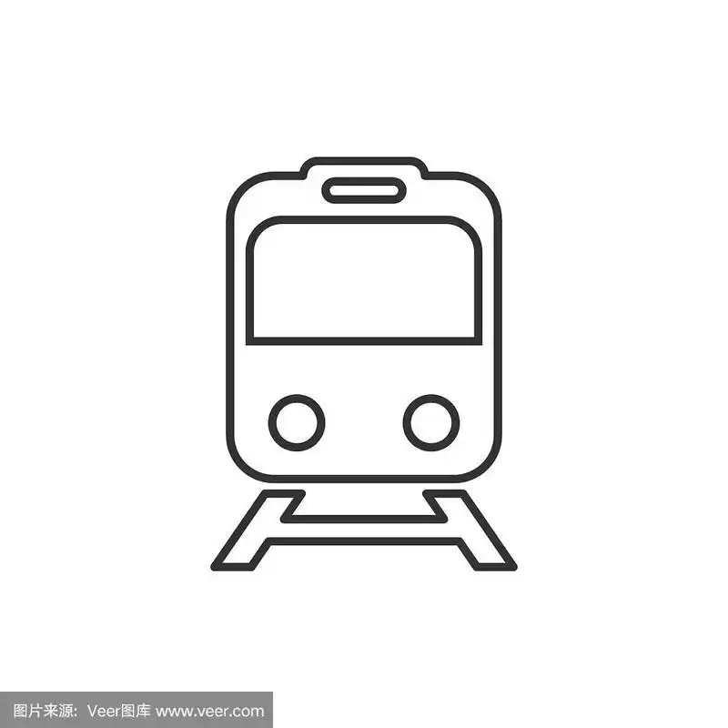 火车地铁矢量插图在白色孤立的背景.铁路货运经营理念.