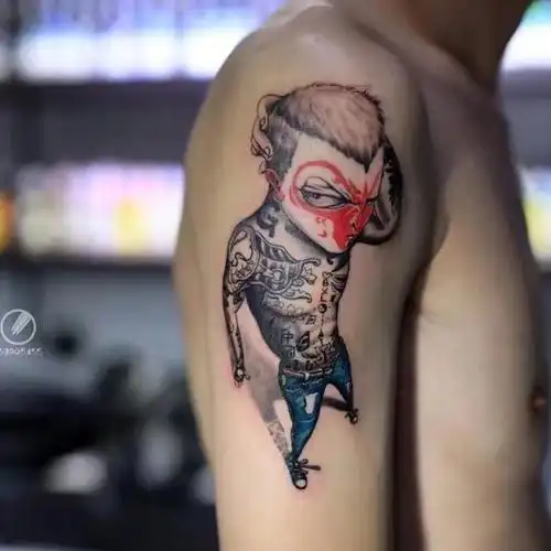 社会猴_纹身图案手稿图片_叁柒社-mr.叁的纹身作品集