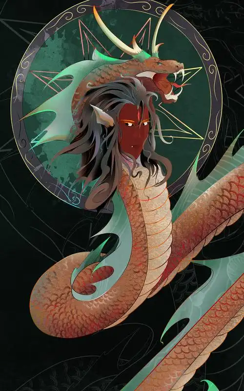 山海经系列作品第二张烛龙