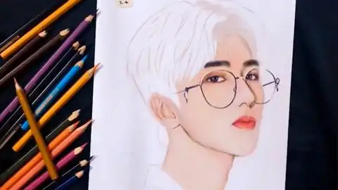 彩色铅笔手绘 蔡徐坤 给大神跪了!