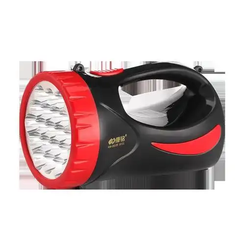 多功能探照灯led强光充电式超亮远射手提物业家用应急手电筒