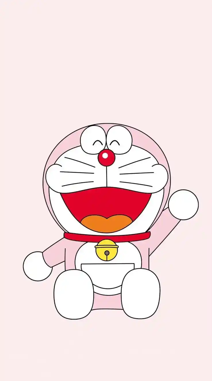 一张粉粉嫩嫩的蓝胖子90#锁屏壁纸 # - 抖音